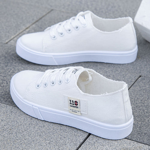Femme Casual Canvas Sneakers med distressed detalje Stilla