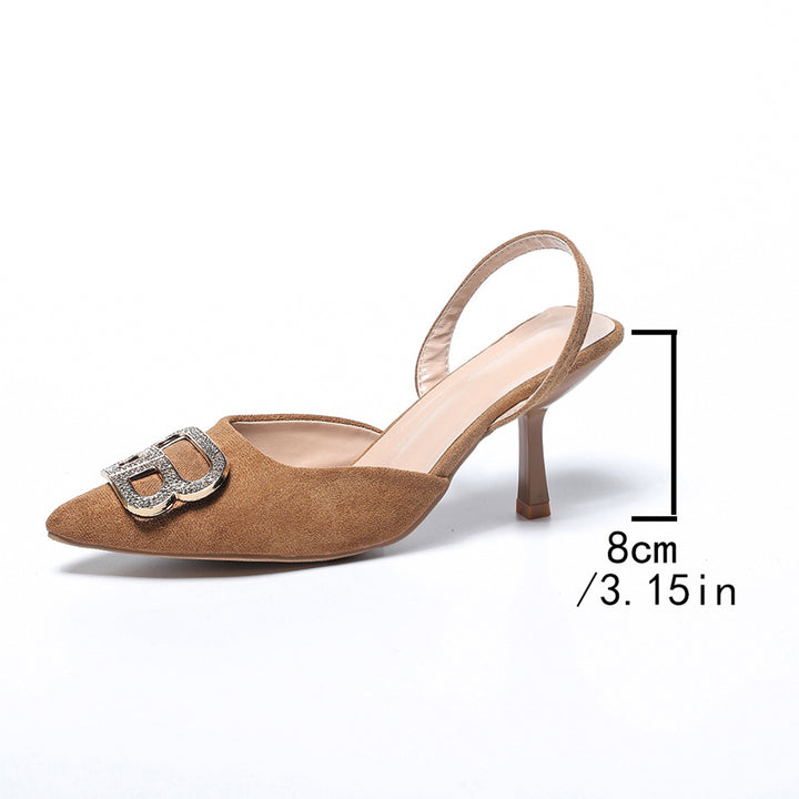 Dame Elegante Slingback Pumps med moderne spænde og komfortabel hæl Stilla