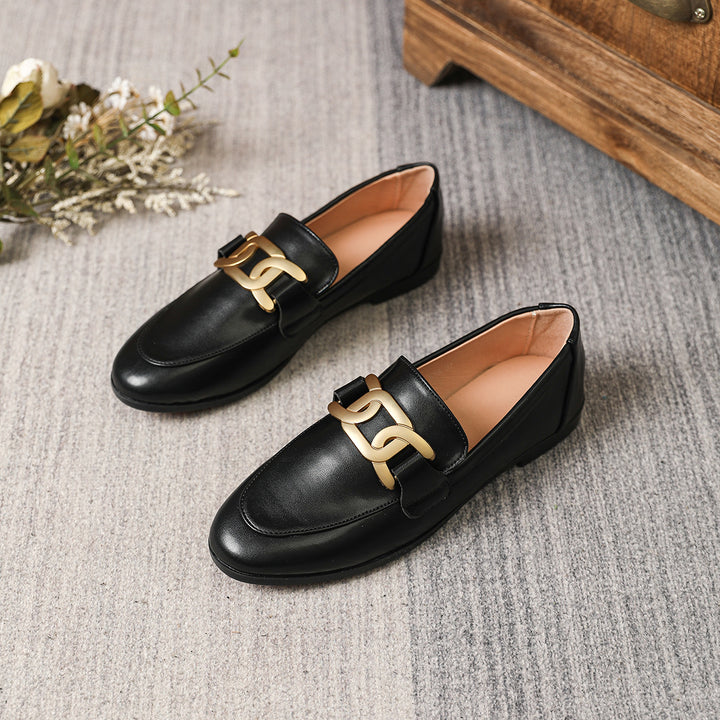 Dame Elegante Mokasiner med Guld accenter Stilla