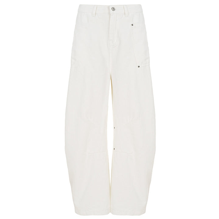 Dame bred Utility-bukser med praktiske sidelommer og trendy silhuet Skovae
