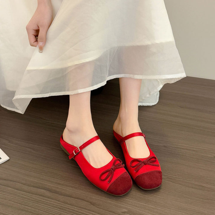 Femme Elegante Slingback Ballerinaer med Sløjfeakcent Stilla