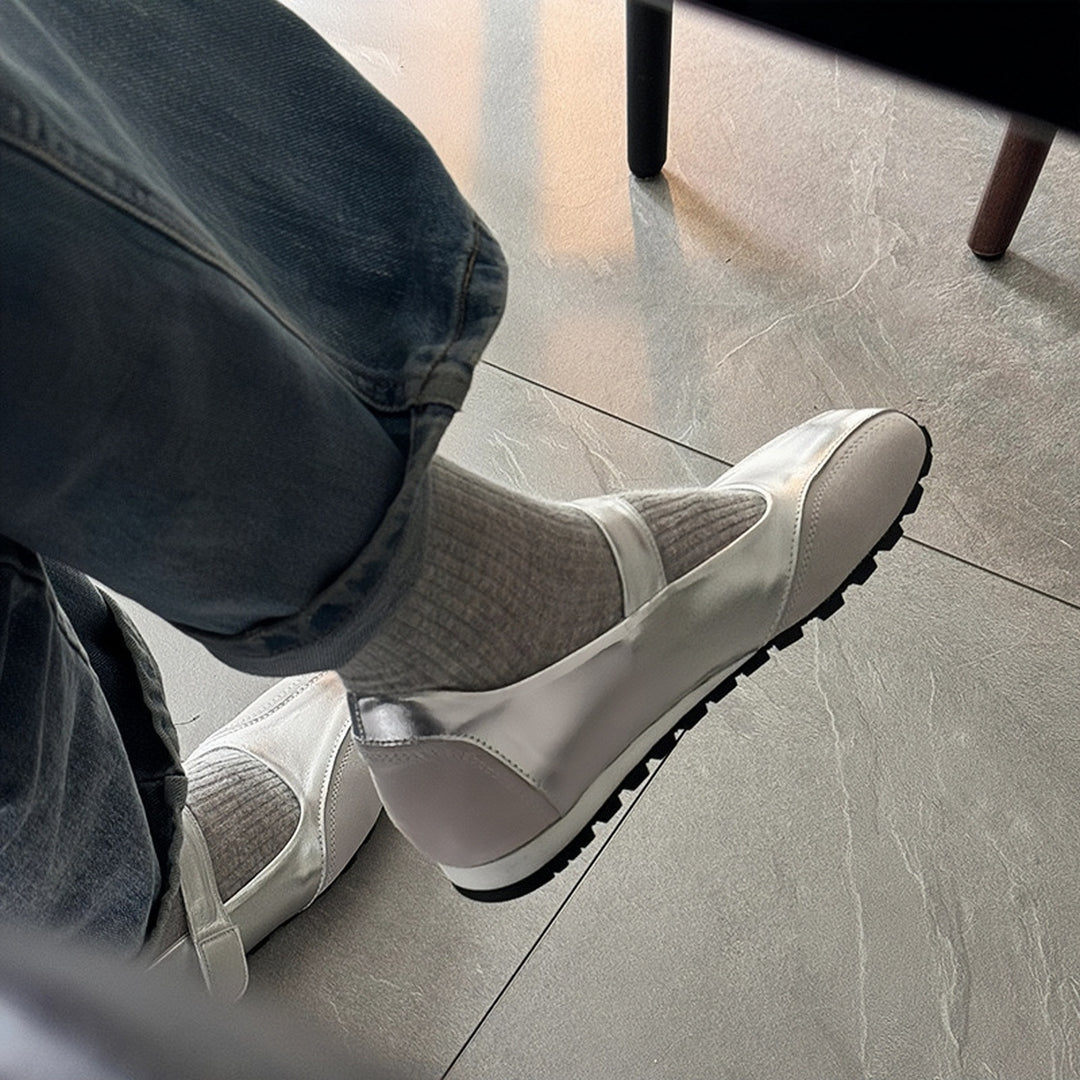 Dame Retro-inspirerede justerbare stropper Mary Jane ballerinas Stilla