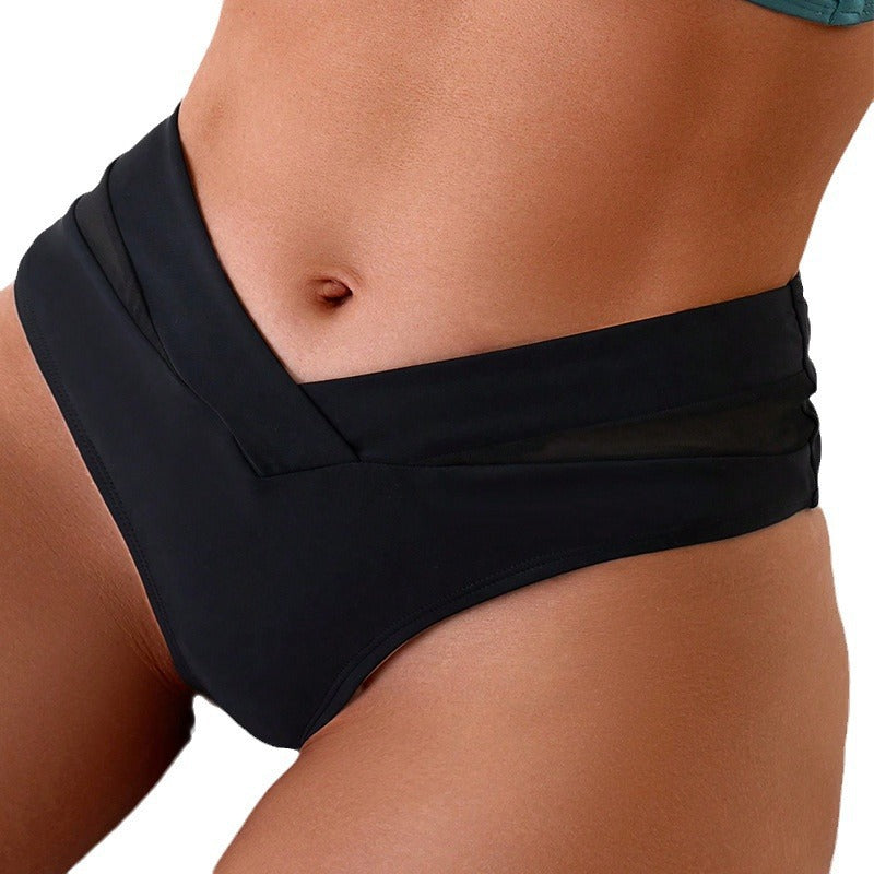 Dame højtsiddende bikini-bukser med trendy wrap-design Stilla