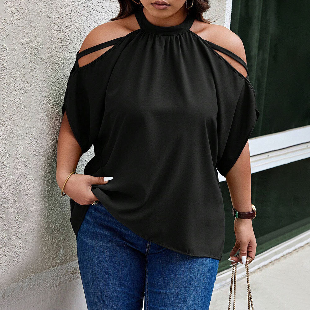 Dame skulderfri top med fashionable cut-out detaljer Stilla