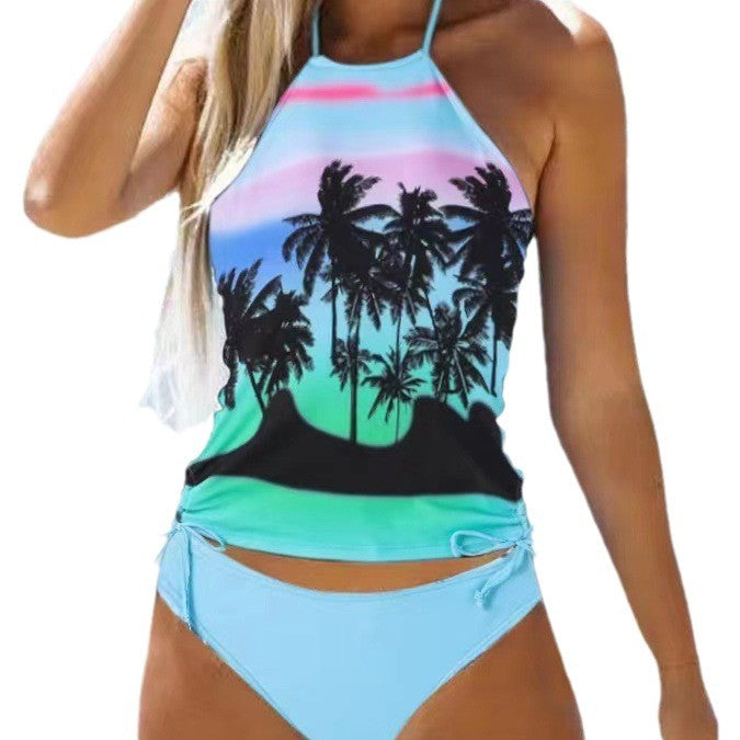 Dame Sport Tankini-sæt med justerbar halsudskæring og sidelukninger Stilla
