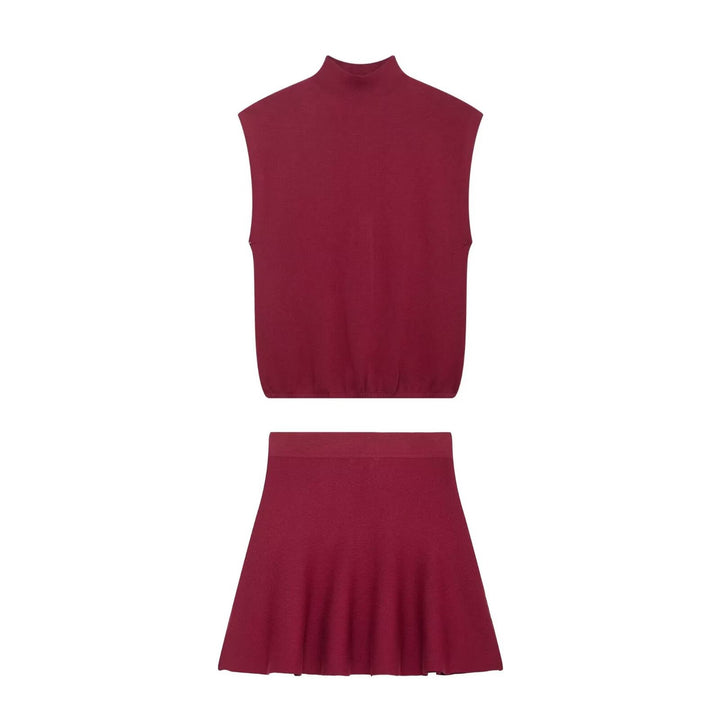 Femme Udskaffet Strikket Mini Nederdel Stilla