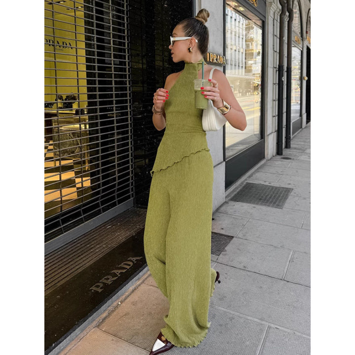 Femme Elegante Flæse Strik Maxi Kjole Stilla