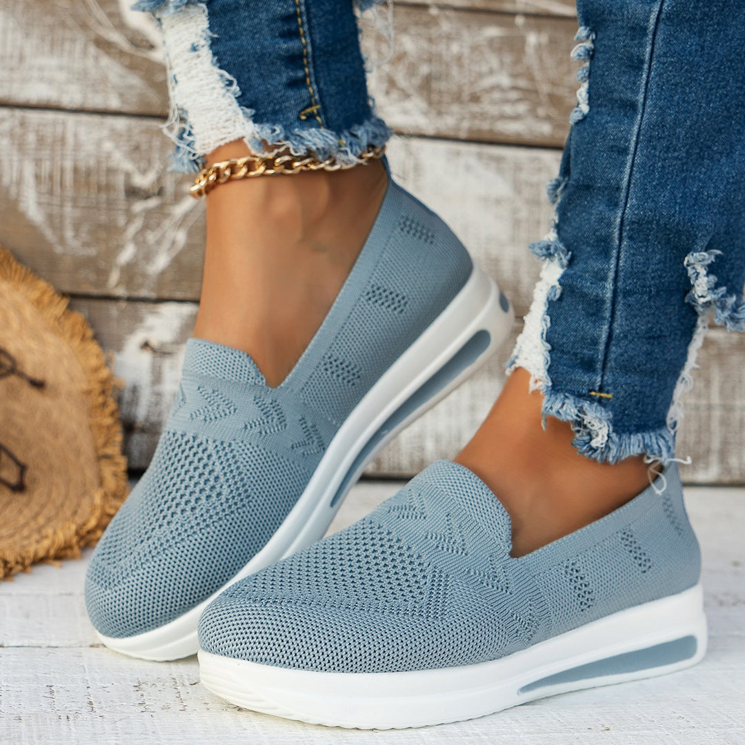 Dame Slip-On Sneakers med åndbart mesh-overdel og polstret sål Stilla
