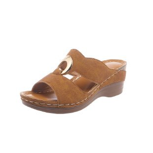 Dame modige Wedge-Pantoletten med elegant rem-design Stilla