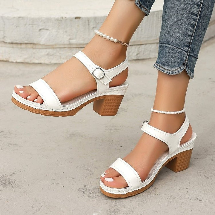Dame Wedge-sandaler med glitrende overdel og behagelig indersål Stilla