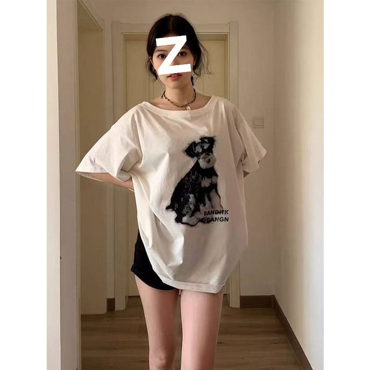 Dame Grafiktrykt Oversized T-Shirt Stilla