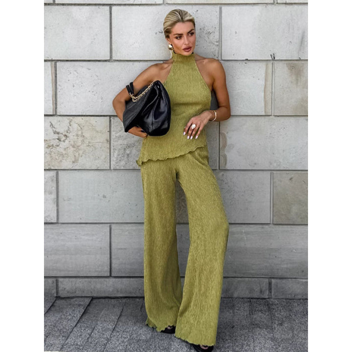 Femme Elegante Flæse Strik Maxi Kjole Stilla