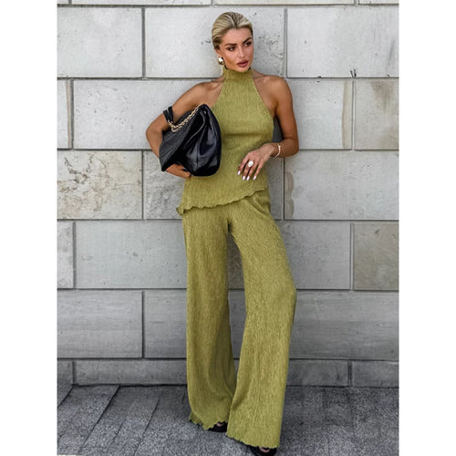 Femme Elegante Flæse Strik Maxi Kjole Stilla