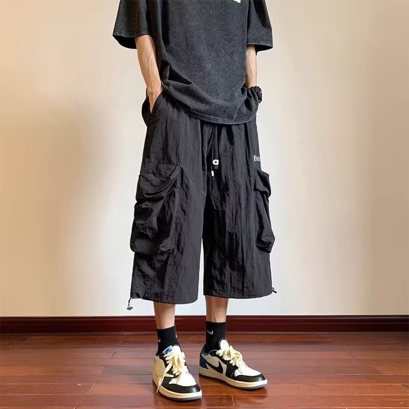 Herrer Cargo-shorts med praktiske sidelommer og lårlommer Stilla