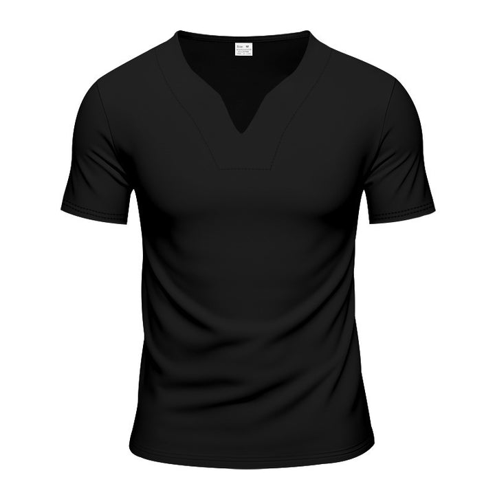 Herrer Sportslig V-Uden V-hals T-shirt i åndbart materiale Stilla