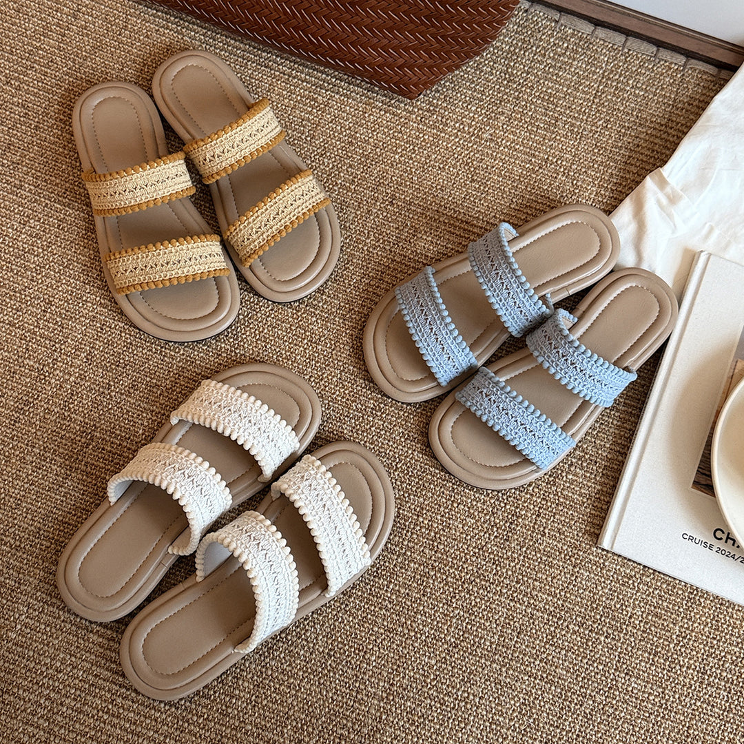 Femme Komfort Slide Sandaler med struktureret multifremdriftsdesign Stilla