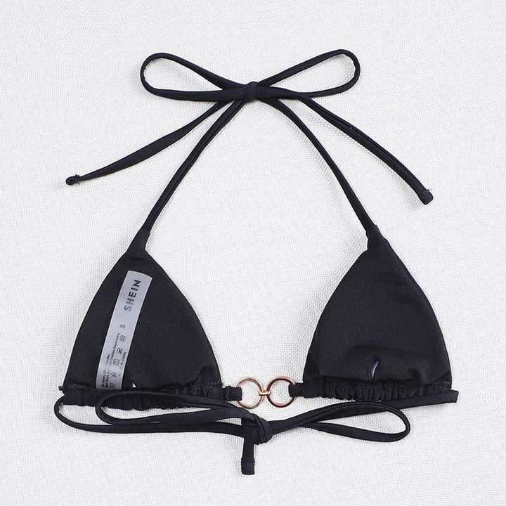 Dame Triangel-Bikini med elegant ringdetail Skovae