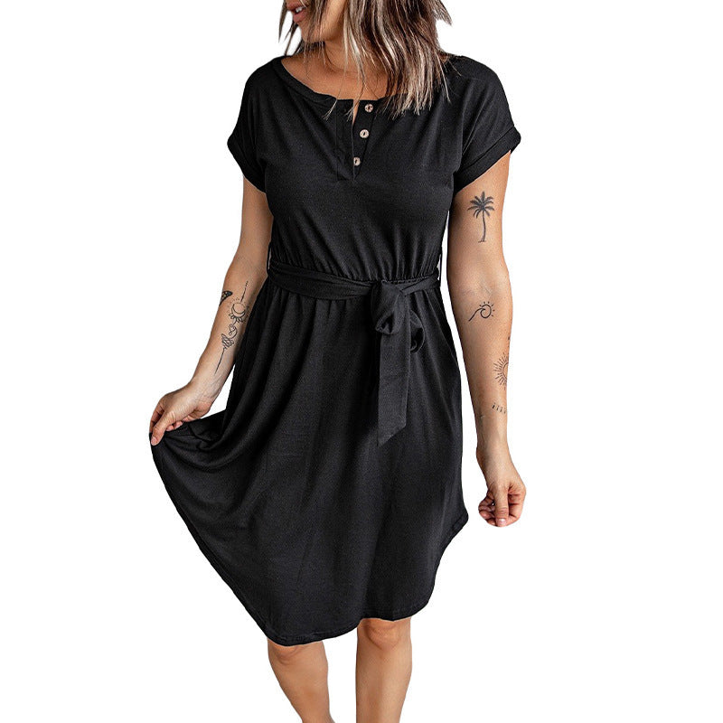 Dame Fritids Button-Up Kjole Stilla