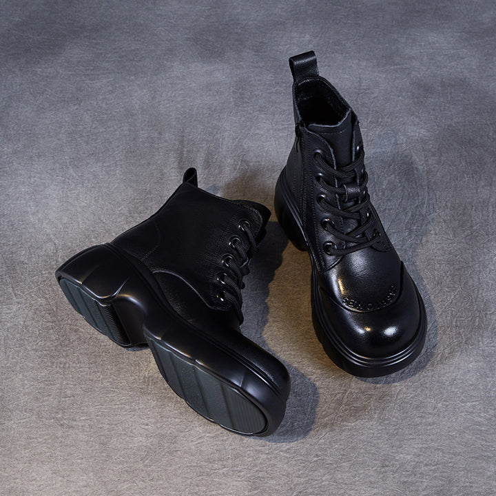 Femme High-Top Fashion Kampstøvler med Chunky-sål Stilla