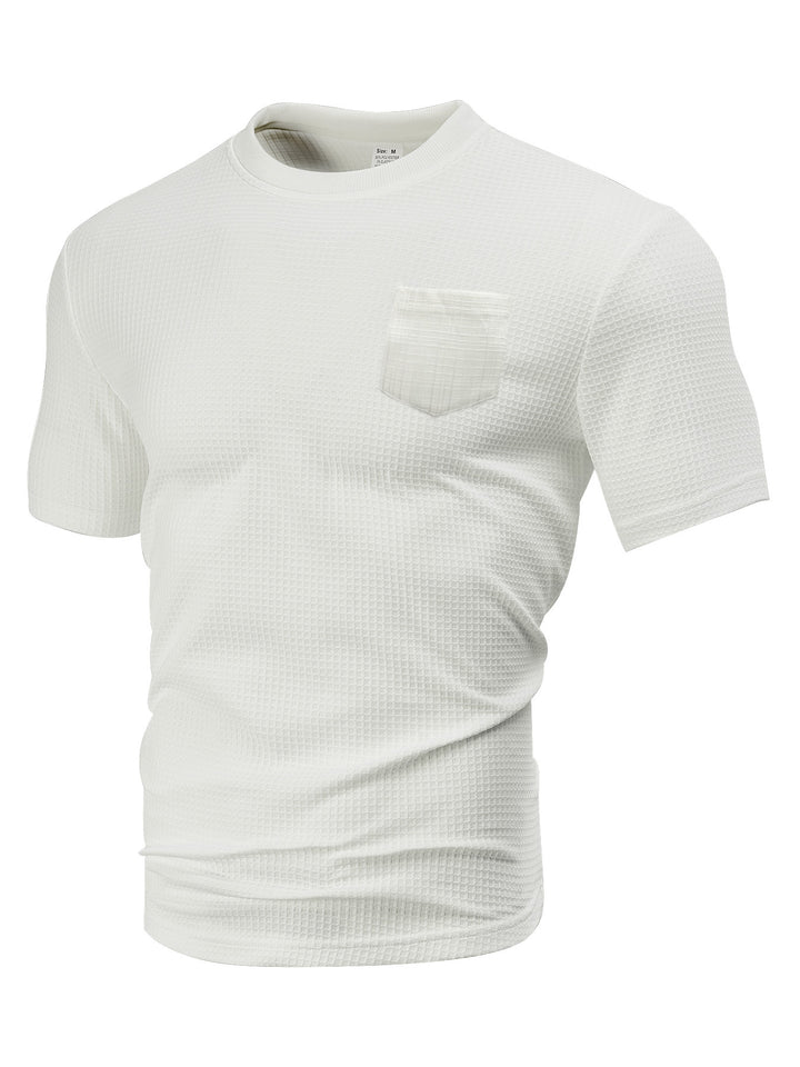 Herrer åndbar T-shirt med struktur Stilla