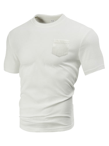 Herrer åndbar T-shirt med struktur Stilla