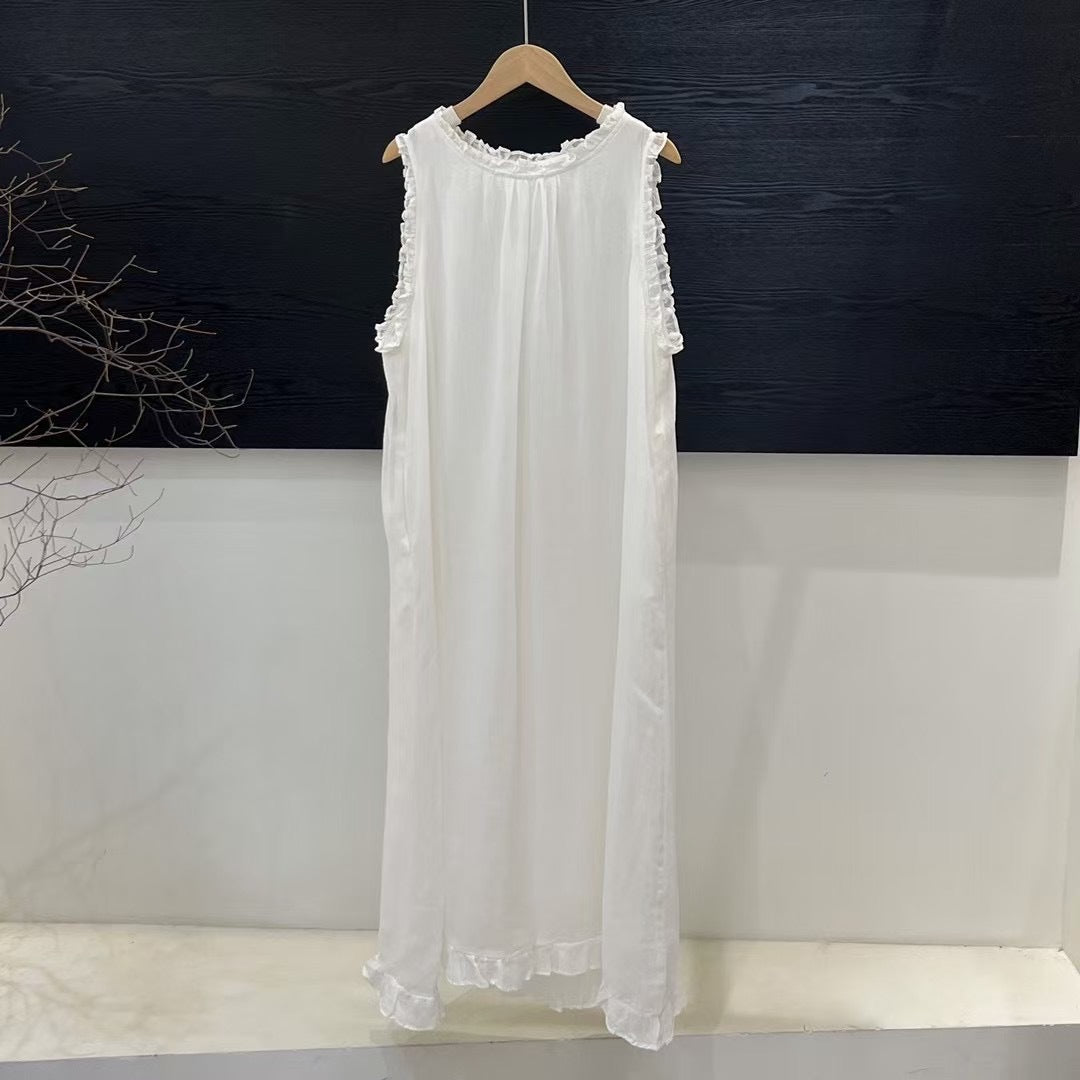 Femme Elegante Rynkende Lange Maxi Kjole Stilla