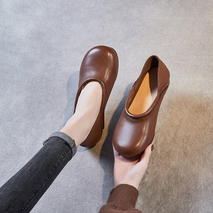 Dame Behagelige Læderslippers flade Stilla
