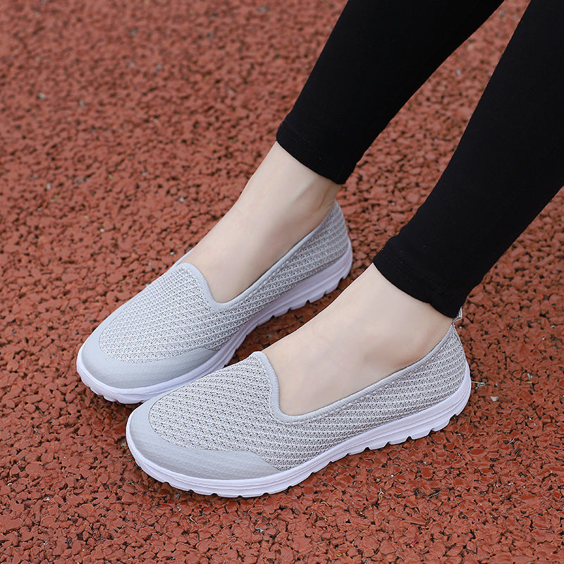 Dame Slip-On Komfort Sneakers med åndbart strik-overmateriale Stilla