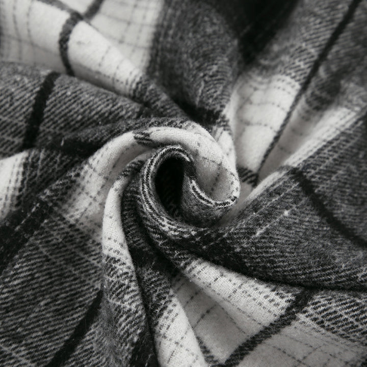 Dame rutet bluse i afslappet oversized snit med hochwertige materialer Stilla