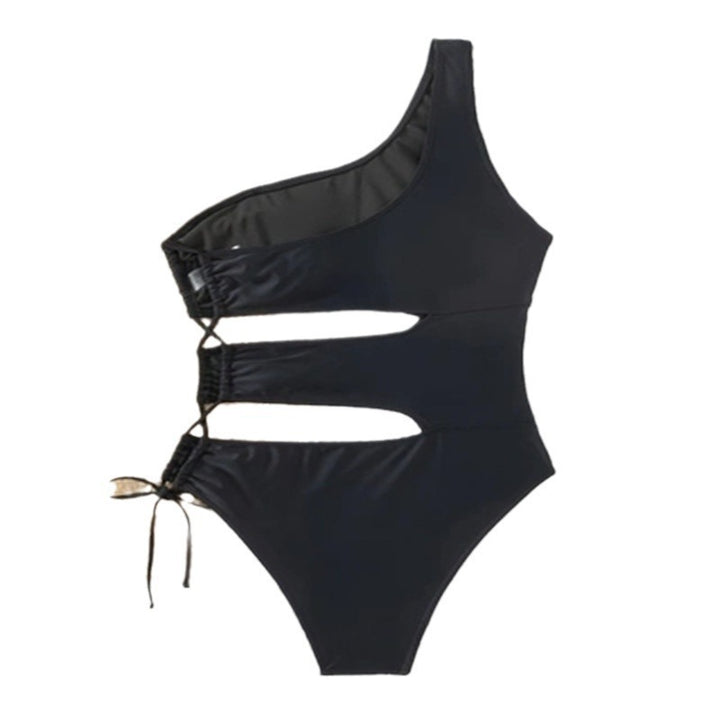Dame Cut-Out-bikini-sæt med asymmetrisk top og høj talje Stilla