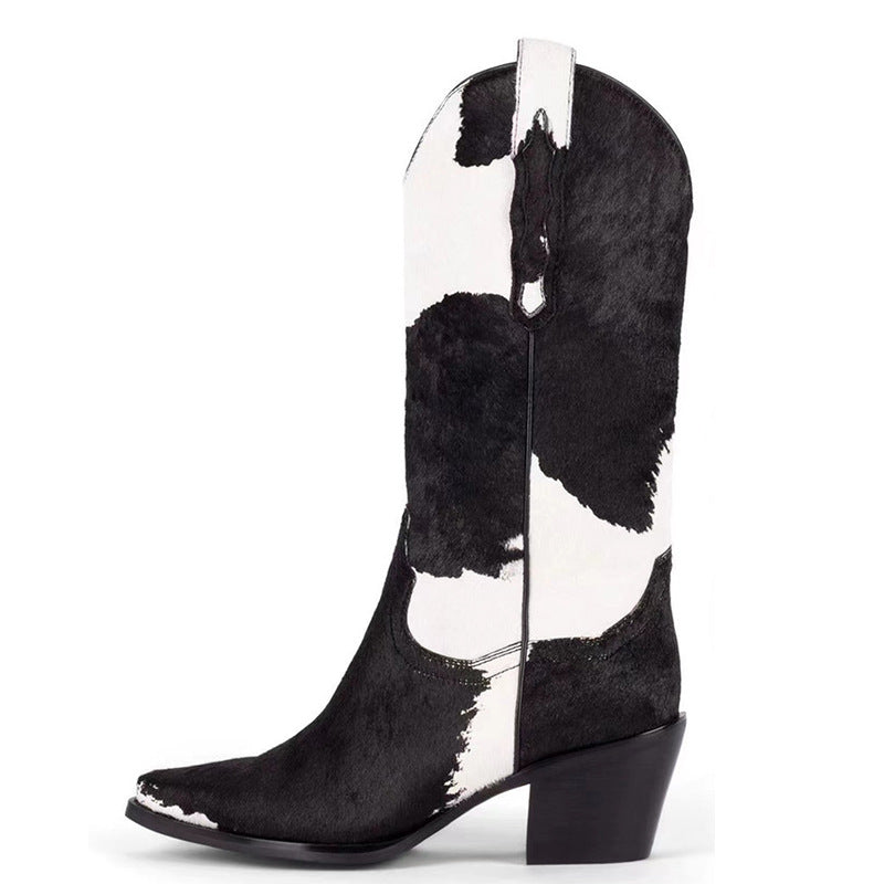 Femme Western-stil blokhæls støvler Stilla