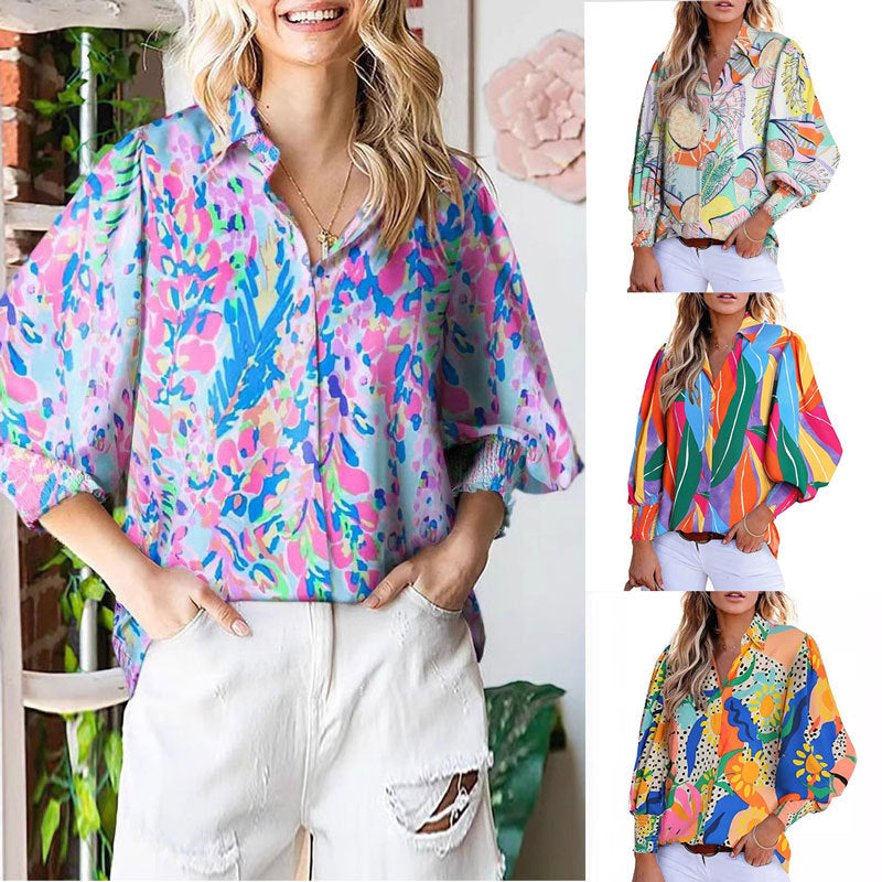 Dame Relaxed Fit Blomsterprint Top Stilla