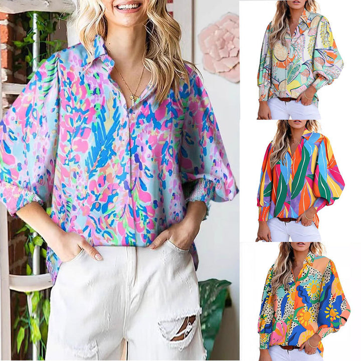 Dame Relaxed Fit Blomsterprint Top Stilla