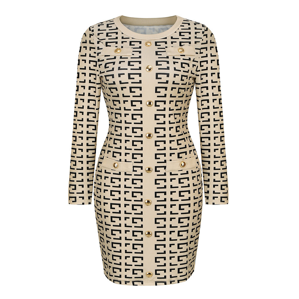 Stilla | Bodycon Rund Hals Lange Ærmer Sweat Mini Kjole