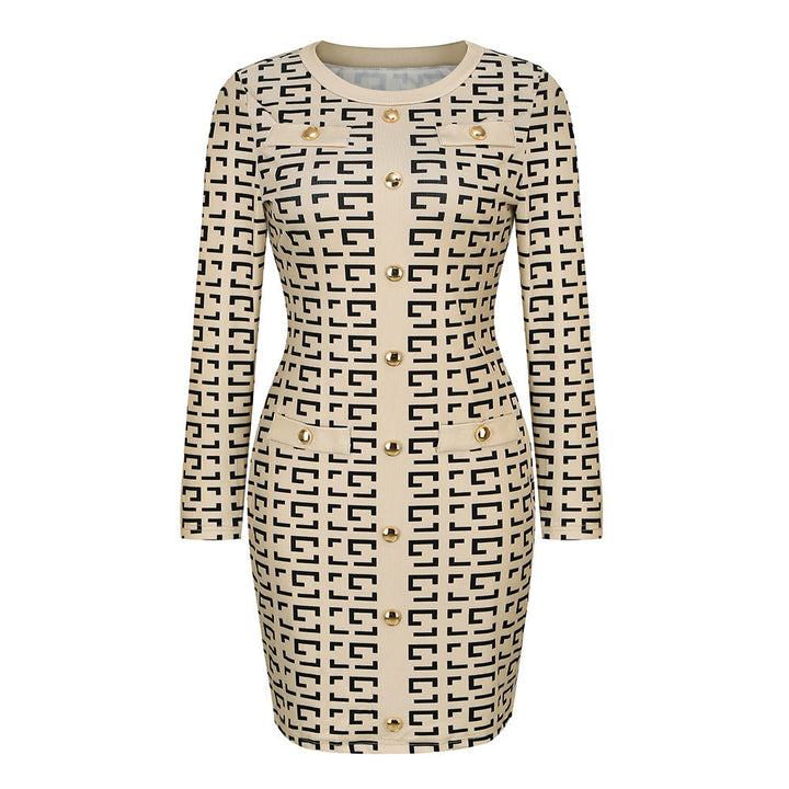 Stilla | Bodycon Rund Hals Lange Ærmer Sweat Mini Kjole