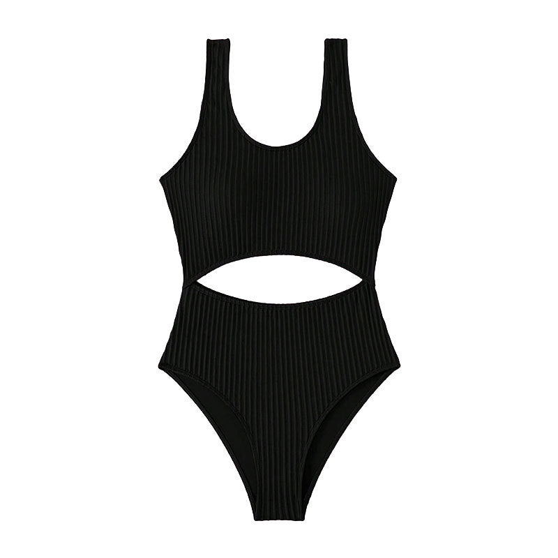 Dame One-Piece Badedragt med moderne Cut-Out og struktureret design Skovae