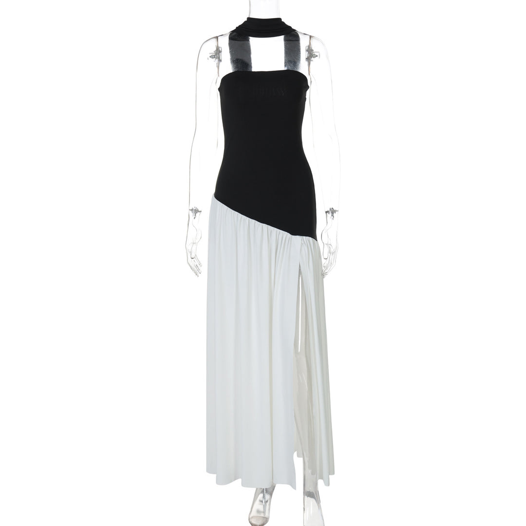 Dame maxikjole med raffineret cut-out-design og asymmetrisk søm Skovae