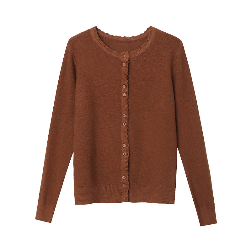 Dame elegant cardigan med knapliste Stilla
