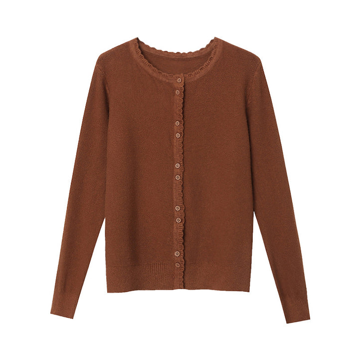 Dame elegant cardigan med knapliste Stilla