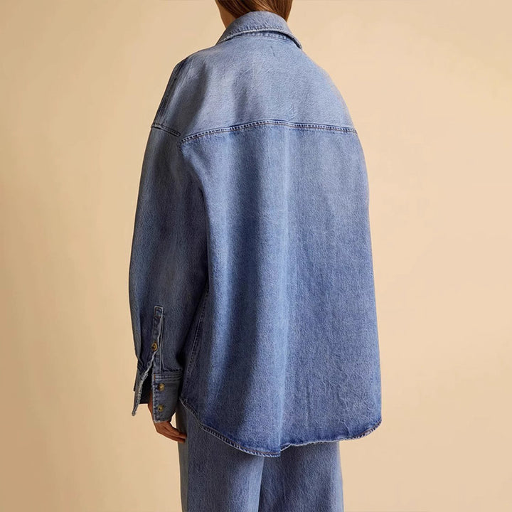 Kvinder casual overshirt jakke lavet af høj kvalitet denim Stilla