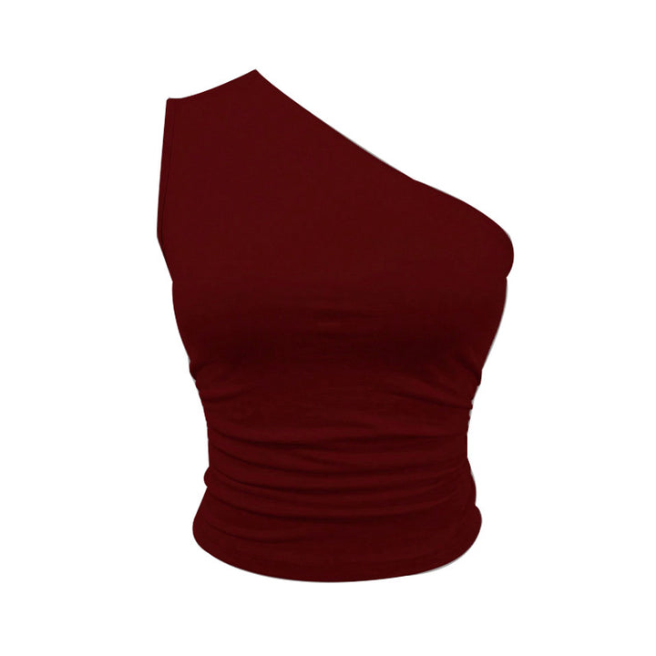 Dame asymmetrisk halterneck top Stilla