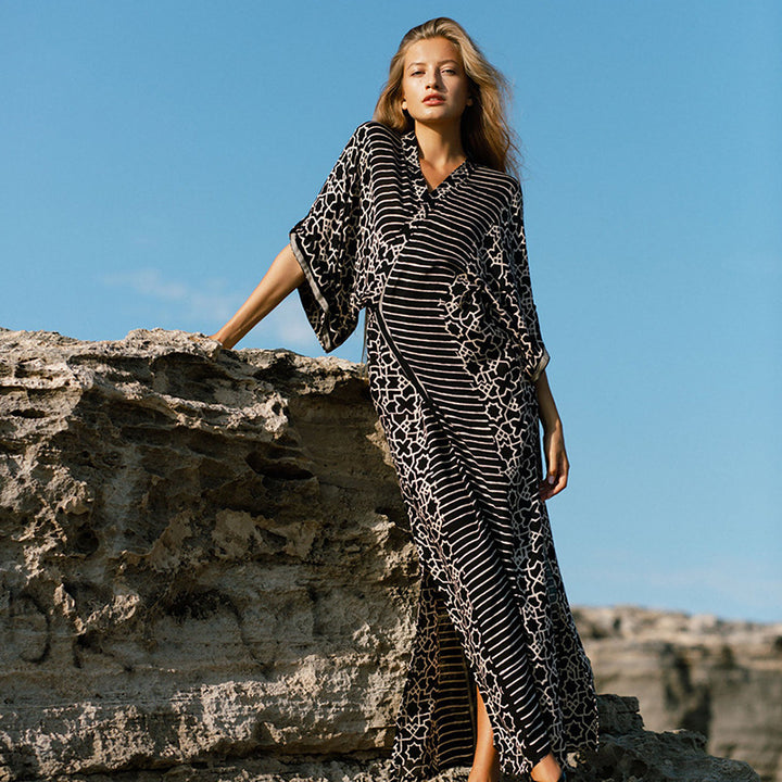 Dame Stilfuld Maxi Cover-Up Kjole Stilla