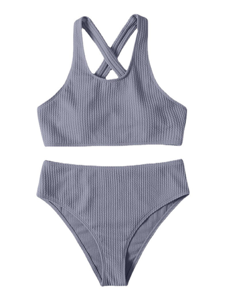 Dame høj talje bikini sæt med komfortabelt og stilfuldt design Skovae