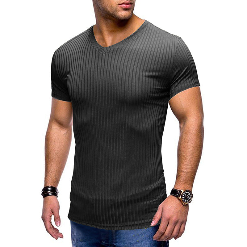 Herrer V-hals sportstrøje med ribbet design Stilla