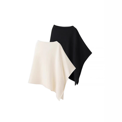 Dame Poncho i blød, kvalitetsmateriale med elegant snit Stilla