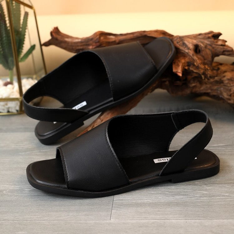 Damer casual toe-divider sandaler med mode kryds-rem og skridsikker sål Stilla