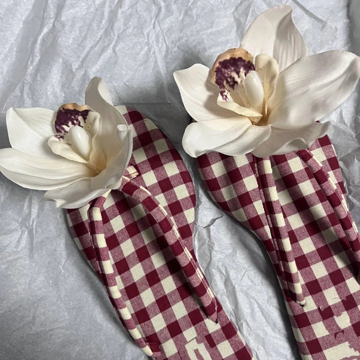 Dame blomstret dekorerede slides sandaler Stilla