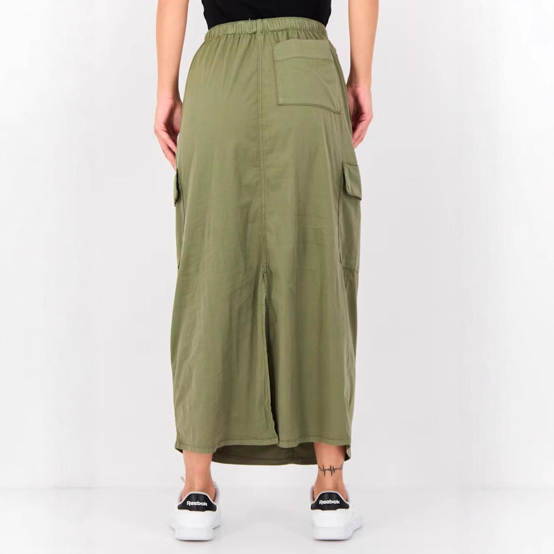Dame Cargo-nederdel med praktiske lommer og elastisk talje Skovae