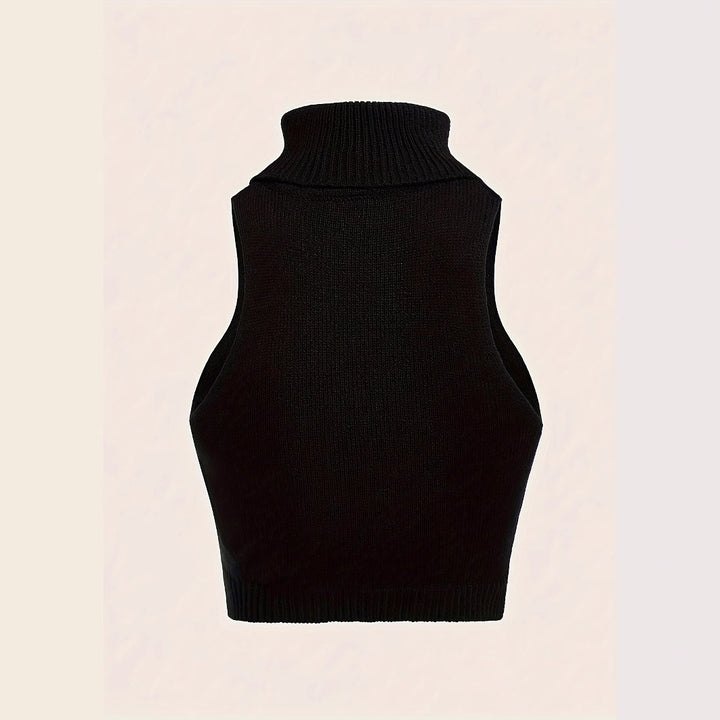 Damer elegant rullekravepullover med strålende edderkoppemotiv Stilla
