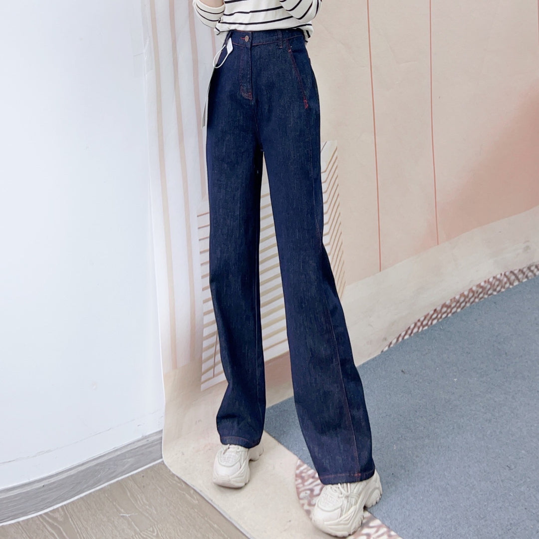 Damer Bred Højtaljede Jeans i klassisk snit Stilla